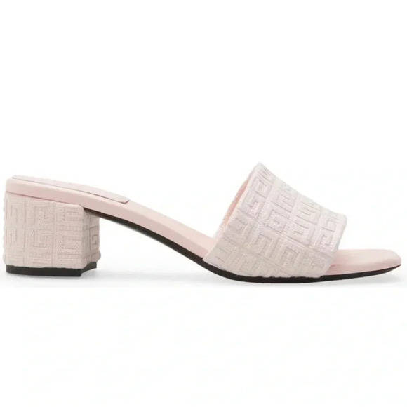GIVENCHY Pink 4G Block Heel Slip On Spring/Summer Sandal, Size 6.5 - Picture 10 of 14